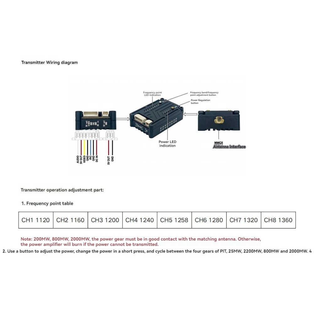 AS96-1.2G 2W VTX 8CH 2000Mw FP - Fpv Drone Transmitter 评论和价格